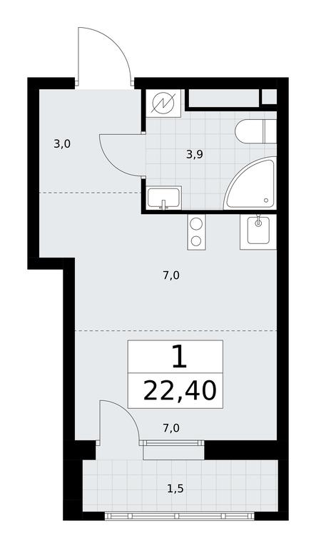 Apartment Sale, 22.4 sq. m. at Rodniye Kvartaly, Kvartal № 33, Marushkinskoye Settlement, Moscow, Russia #1 Apartment Sale, 22.4 sq. m. at Rodniye Kvartaly, Kvartal № 33, Marushkinskoye Settlement, Moscow, Russia #1