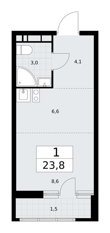 Apartment Sale, 23.8平方米 at Rodniye Kvartaly, Kvartal № 33, Marushkinskoye Settlement, Moscow, Russia #1 Apartment Sale, 23.8平方米 at Rodniye Kvartaly, Kvartal № 33, Marushkinskoye Settlement, Moscow, Russia #1