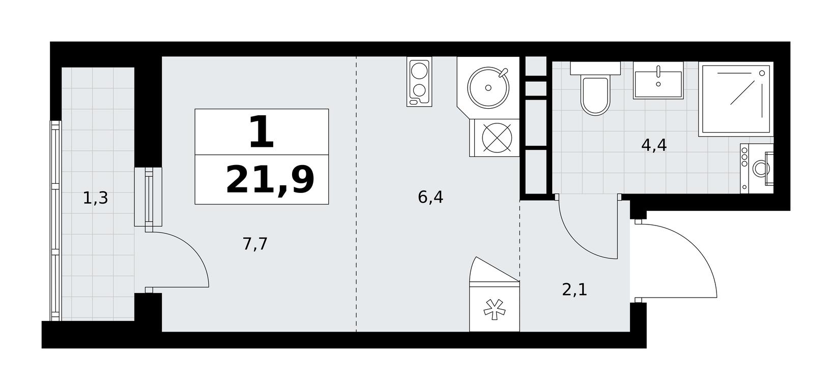 Apartment Sale, 21.9平方米 at Rodniye Kvartaly, Kvartal № 33, Marushkinskoye Settlement, Moscow, Russia #2 Apartment Sale, 21.9平方米 at Rodniye Kvartaly, Kvartal № 33, Marushkinskoye Settlement, Moscow, Russia #2