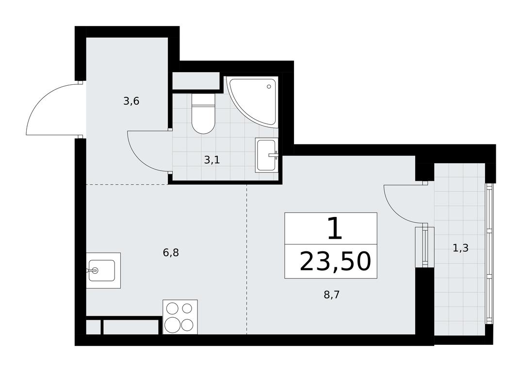 Apartment Sale, 23.5平方米 at Rodniye Kvartaly, Kvartal № 33, Marushkinskoye Settlement, Moscow, Russia #1 Apartment Sale, 23.5平方米 at Rodniye Kvartaly, Kvartal № 33, Marushkinskoye Settlement, Moscow, Russia #1