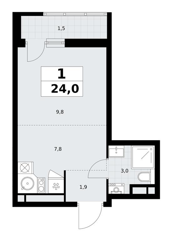 Apartment Sale, 24平方米 at Rodniye Kvartaly, Kvartal № 33, Marushkinskoye Settlement, Moscow, Russia #2 Apartment Sale, 24平方米 at Rodniye Kvartaly, Kvartal № 33, Marushkinskoye Settlement, Moscow, Russia #2