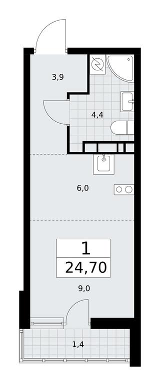 Apartment Sale, 24.7平方米 at Rodniye Kvartaly, Kvartal № 33, Marushkinskoye Settlement, Moscow, Russia #1 Apartment Sale, 24.7平方米 at Rodniye Kvartaly, Kvartal № 33, Marushkinskoye Settlement, Moscow, Russia #1