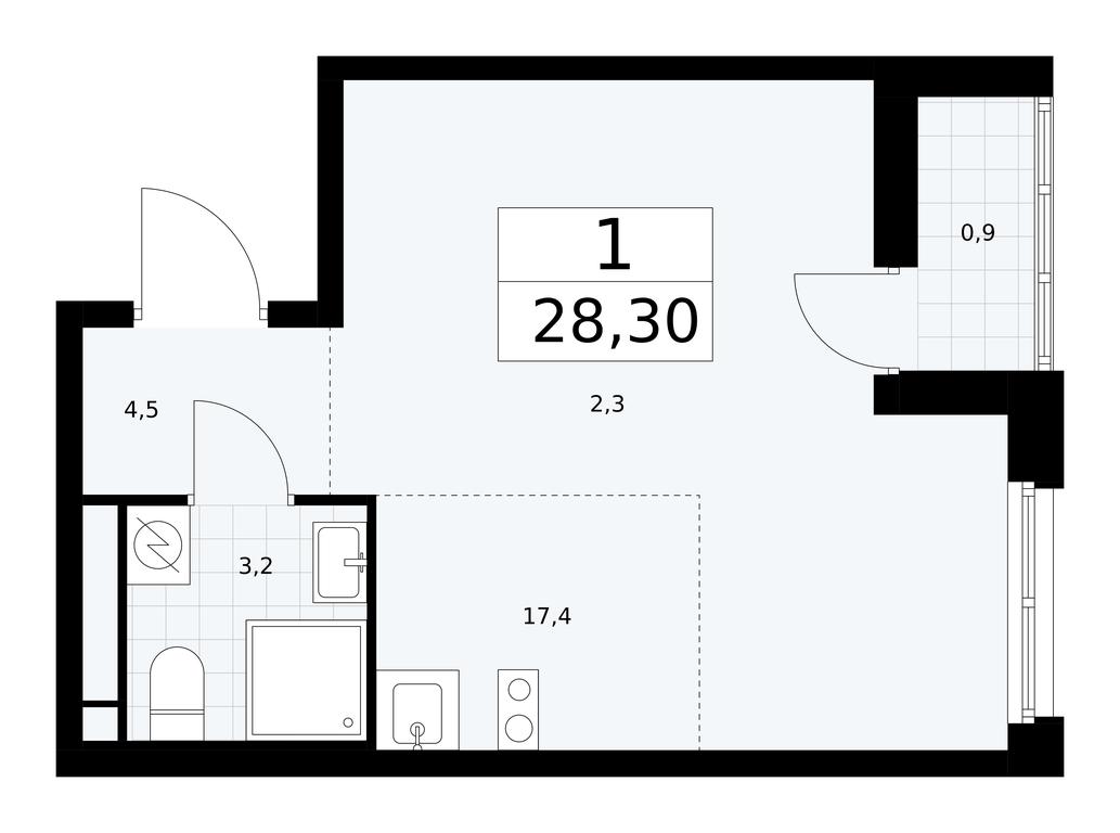 Apartment Sale, 28.3平方米 at Rodniye Kvartaly, Kvartal № 33, Marushkinskoye Settlement, Moscow, Russia #1 Apartment Sale, 28.3平方米 at Rodniye Kvartaly, Kvartal № 33, Marushkinskoye Settlement, Moscow, Russia #1