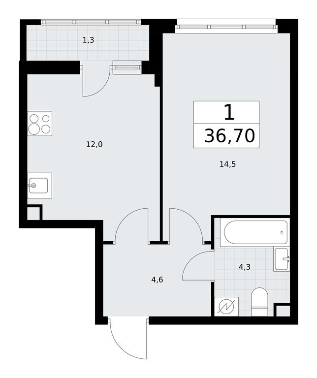 Apartment Sale, 36.7平方米 at Rodniye Kvartaly, Kvartal № 33, Marushkinskoye Settlement, Moscow, Russia #1 Apartment Sale, 36.7平方米 at Rodniye Kvartaly, Kvartal № 33, Marushkinskoye Settlement, Moscow, Russia #1