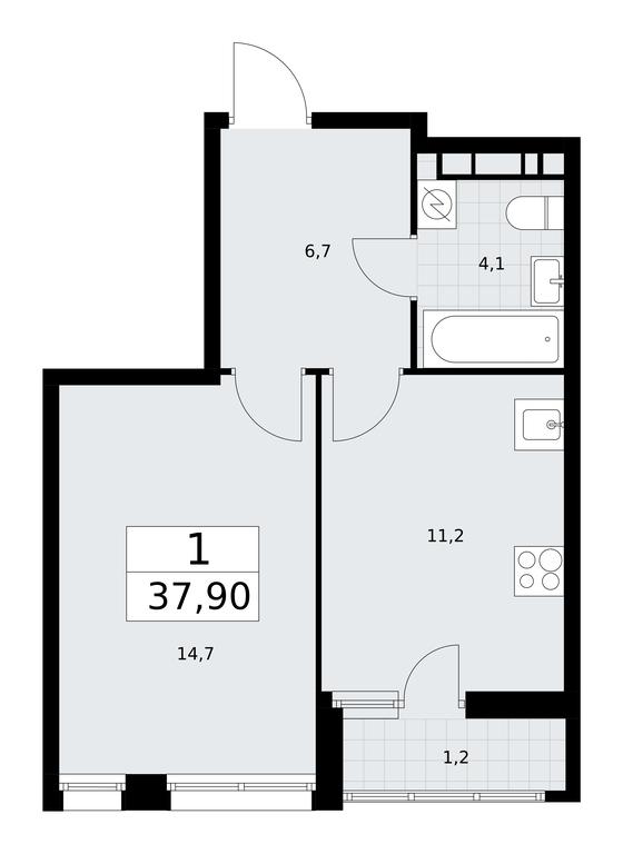 Apartment Sale, 37.9 sq. m. at Rodniye Kvartaly, Kvartal № 33, Marushkinskoye Settlement, Moscow, Russia #1 Apartment Sale, 37.9 sq. m. at Rodniye Kvartaly, Kvartal № 33, Marushkinskoye Settlement, Moscow, Russia #1