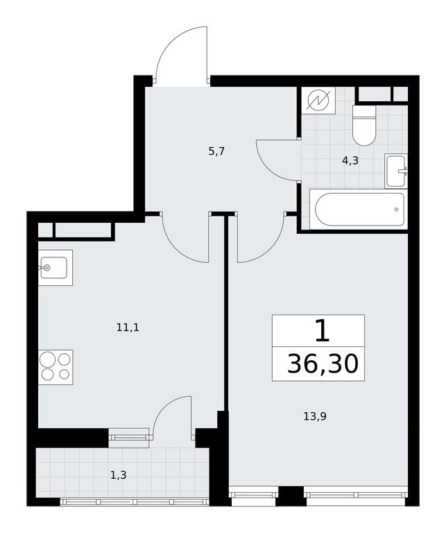 Apartment Sale, 36.3 sq. m. at Rodniye Kvartaly, Kvartal № 33, Marushkinskoye Settlement, Moscow, Russia #1 Apartment Sale, 36.3 sq. m. at Rodniye Kvartaly, Kvartal № 33, Marushkinskoye Settlement, Moscow, Russia #1