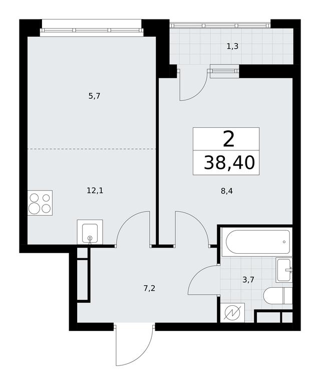 1-BD Apartment Sale, 38.4 sq. m. at Rodniye Kvartaly, Kvartal № 33, Marushkinskoye Settlement, Moscow, Russia #1 1-BD Apartment Sale, 38.4 sq. m. at Rodniye Kvartaly, Kvartal № 33, Marushkinskoye Settlement, Moscow, Russia #1