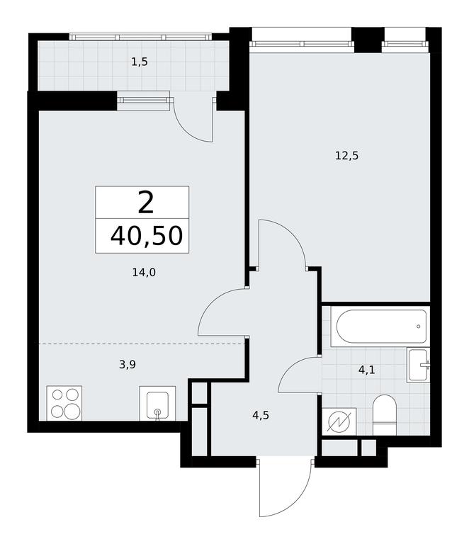 1-BD Apartment Sale, 40.5平方米 at Rodniye Kvartaly, Kvartal № 33, Marushkinskoye Settlement, Moscow, Russia #1 1-BD Apartment Sale, 40.5平方米 at Rodniye Kvartaly, Kvartal № 33, Marushkinskoye Settlement, Moscow, Russia #1
