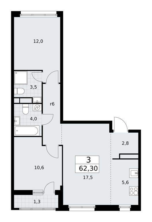2-BD Apartment Sale, 62.3 sq. m. at Rodniye Kvartaly, Kvartal № 33, Marushkinskoye Settlement, Moscow, Russia #1 2-BD Apartment Sale, 62.3 sq. m. at Rodniye Kvartaly, Kvartal № 33, Marushkinskoye Settlement, Moscow, Russia #1