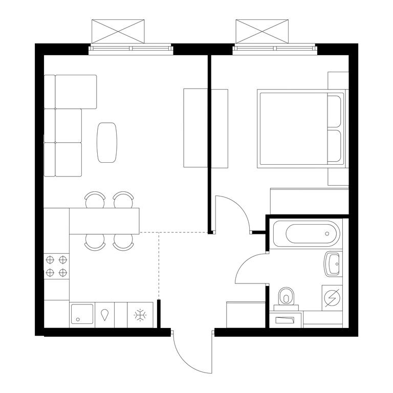 1-BD Apartment Sale, 41.9 sq. m. at Volzhskiy Park, 1st Grayvoronovsky Drive, 3с11, Moscow, Russia #1 1-BD Apartment Sale, 41.9 sq. m. at Volzhskiy Park, 1st Grayvoronovsky Drive, 3с11, Moscow, Russia #1