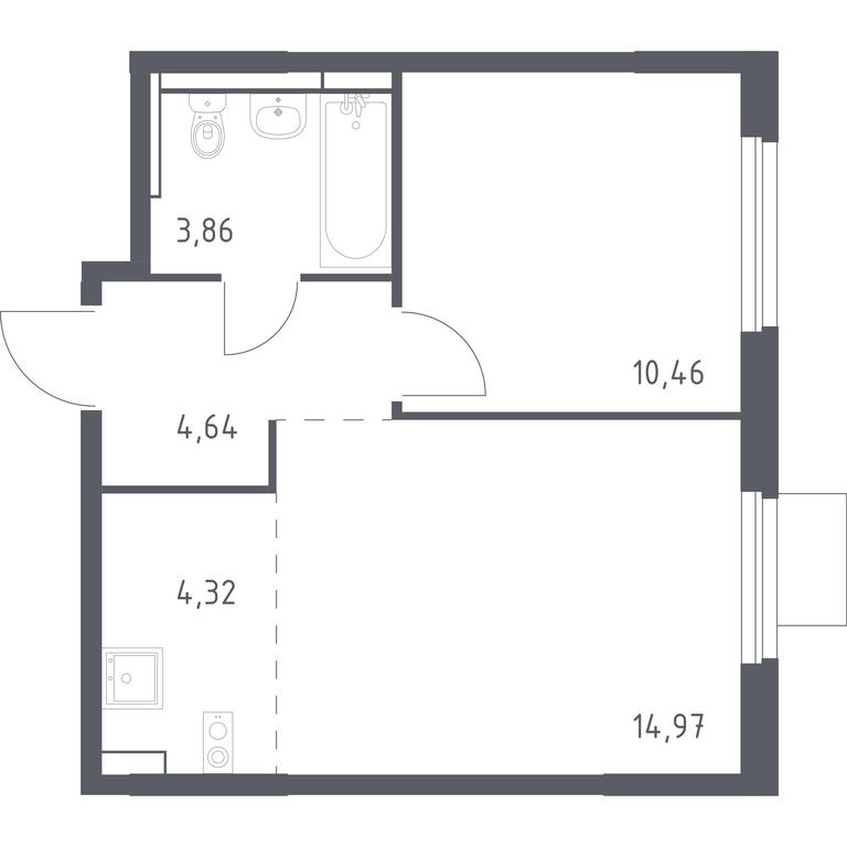 Apartment Sale, 38.25平方米 at Mytishchi Park, Silikatnaya ulitsa, 41к3, Mytischi, Moscow Region, Russia #1 Apartment Sale, 38.25平方米 at Mytishchi Park, Silikatnaya ulitsa, 41к3, Mytischi, Moscow Region, Russia #1
