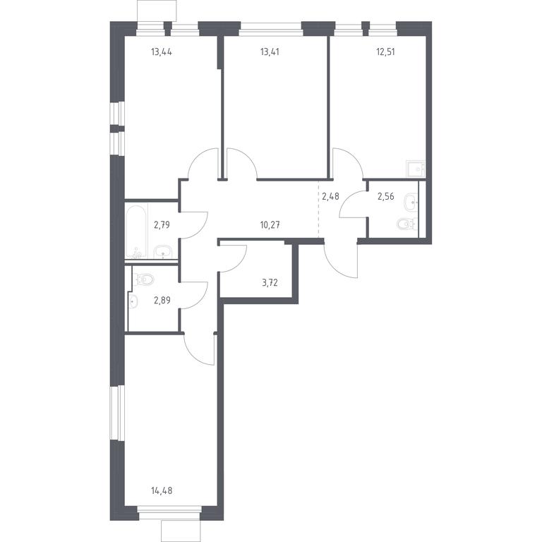 2-BD Apartment Sale, 78.55平方米 at Kvartal Ivakino, kvartal Ivakino, mikrorayon Klyazma-Starbeyevo, Khimki, Moscow Region, Russia #1 2-BD Apartment Sale, 78.55平方米 at Kvartal Ivakino, kvartal Ivakino, mikrorayon Klyazma-Starbeyevo, Khimki, Moscow Region, Russia #1