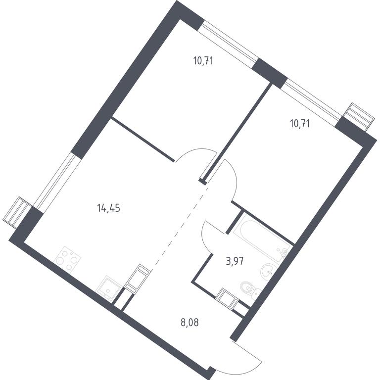 1-BD Apartment Sale, 47.92 sq. m. at Kvartal Rumyantsevo, ulitsa Admirala Kornilova, с1, Mosrentgen Settlement, Moscow, Russia #1 1-BD Apartment Sale, 47.92 sq. m. at Kvartal Rumyantsevo, ulitsa Admirala Kornilova, с1, Mosrentgen Settlement, Moscow, Russia #1
