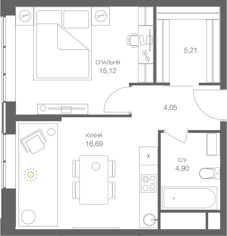Apartment Sale, 46.2 sq. m. at Headliner, Shmitovsky Drive, 39, Moscow, Russia #1 Apartment Sale, 46.2 sq. m. at Headliner, Shmitovsky Drive, 39, Moscow, Russia #1