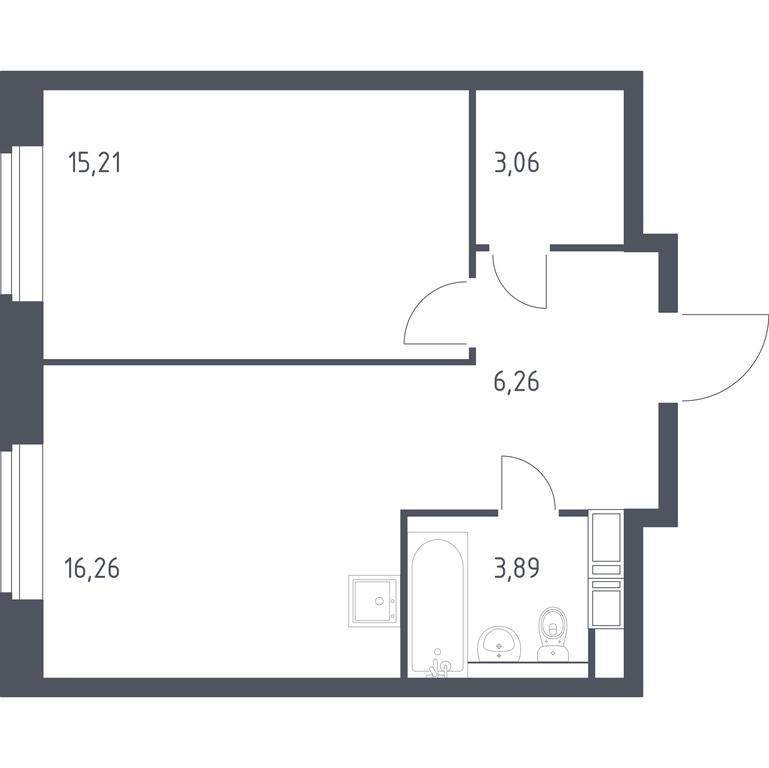 Продажа квартиры, 44,68 м² в ЖК «Мироздание (MirrorЗдание)», Октябрьская улица, 98, Москва, Россия #1 Продажа квартиры, 44,68 м² в ЖК «Мироздание (MirrorЗдание)», Октябрьская улица, 98, Москва, Россия #1