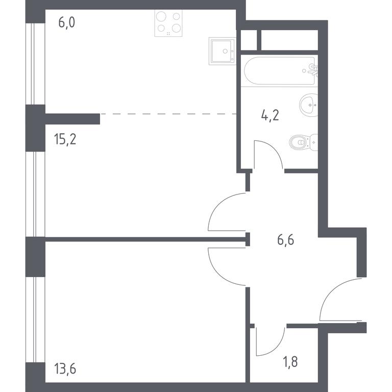 Apartment Sale, 47.3平方米 at Veresk, 3rd Khoroshyovskaya Street, вл19с3к1, Moscow, Russia #1 Apartment Sale, 47.3平方米 at Veresk, 3rd Khoroshyovskaya Street, вл19с3к1, Moscow, Russia #1