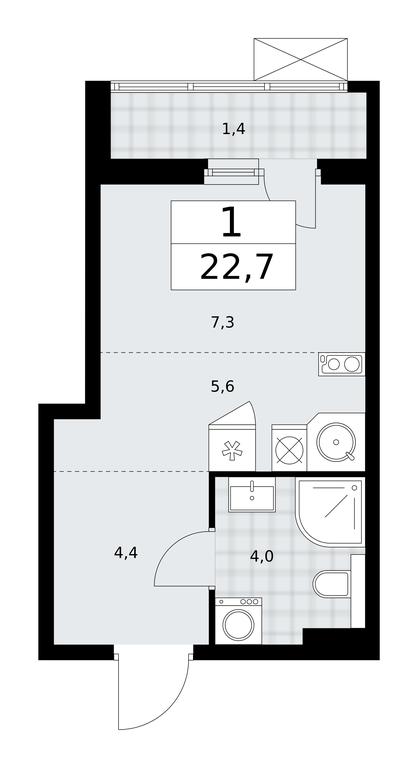 Apartment Sale, 22.7 sq. m. at Buninskie Kvartaly, Akademika Semyonova Street, 22, Moscow, Russia #1 Apartment Sale, 22.7 sq. m. at Buninskie Kvartaly, Akademika Semyonova Street, 22, Moscow, Russia #1