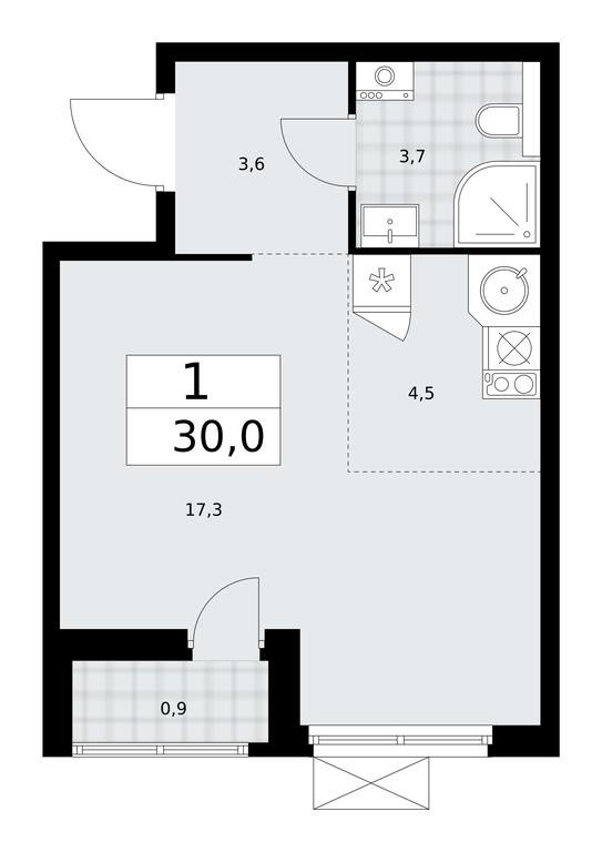 Apartment Sale, 30平方米 at Buninskie Kvartaly, Akademika Semyonova Street, 22, Moscow, Russia #1 Apartment Sale, 30平方米 at Buninskie Kvartaly, Akademika Semyonova Street, 22, Moscow, Russia #1