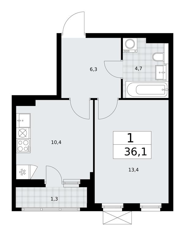 Apartment Sale, 36.1平方米 at Buninskie Kvartaly, Akademika Semyonova Street, 22, Moscow, Russia #1 Apartment Sale, 36.1平方米 at Buninskie Kvartaly, Akademika Semyonova Street, 22, Moscow, Russia #1