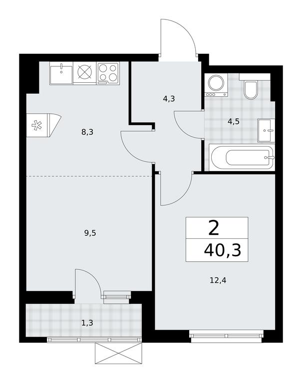 Продажа 1-комн. квартиры, 40,3 м² в ЖК «Бунинские кварталы», улица Академика Семёнова, 22, Москва, Россия #1