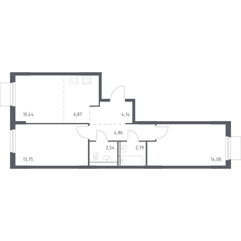 1-BD Apartment Sale, 59.47平方米 at Mytishchi Park, Silikatnaya ulitsa, 41к3, Mytischi, Moscow Region, Russia #1 1-BD Apartment Sale, 59.47平方米 at Mytishchi Park, Silikatnaya ulitsa, 41к3, Mytischi, Moscow Region, Russia #1