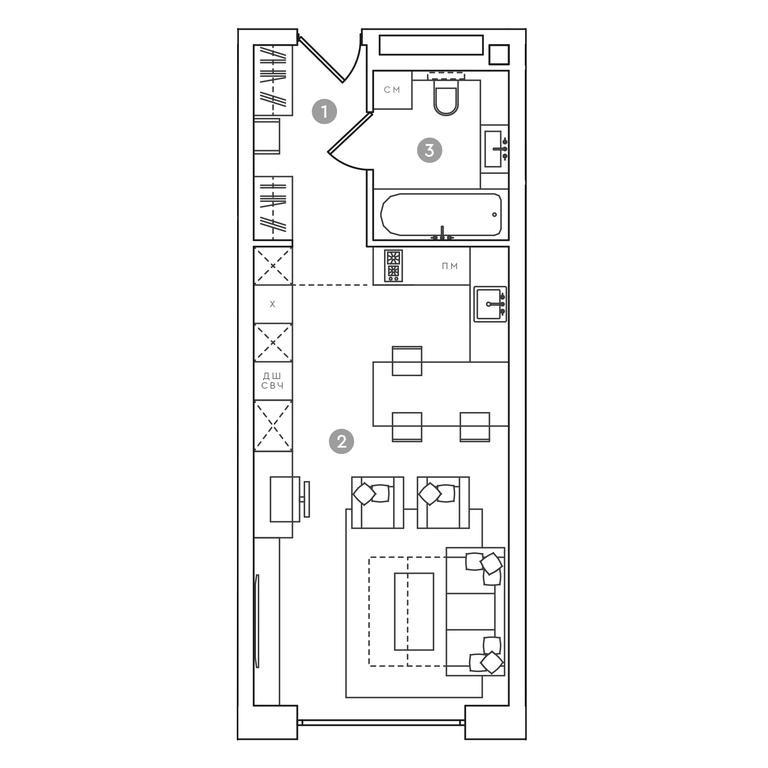 Продажа квартиры, 39,9 м² в ЖК «РЭД7 (RED7)», проспект Академика Сахарова, 11, Москва, Россия #2 Продажа квартиры, 39,9 м² в ЖК «РЭД7 (RED7)», проспект Академика Сахарова, 11, Москва, Россия #2