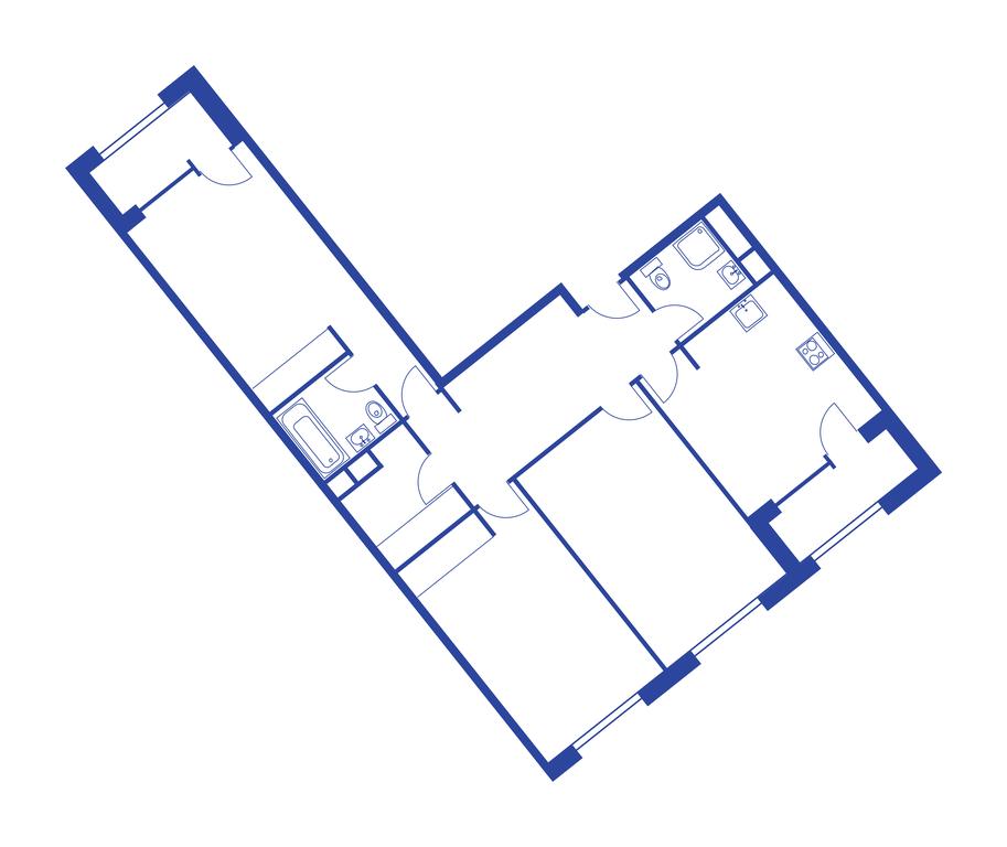 2-BD Apartment Sale, 98.1 sq. m. at iLove, улица Бочкова, 11А, Москва, Россия #1 2-BD Apartment Sale, 98.1 sq. m. at iLove, улица Бочкова, 11А, Москва, Россия #1