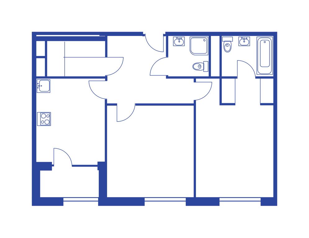 1-BD Apartment Sale, 71.8 sq. m. at iLove, улица Бочкова, 11А, Москва, Россия #1