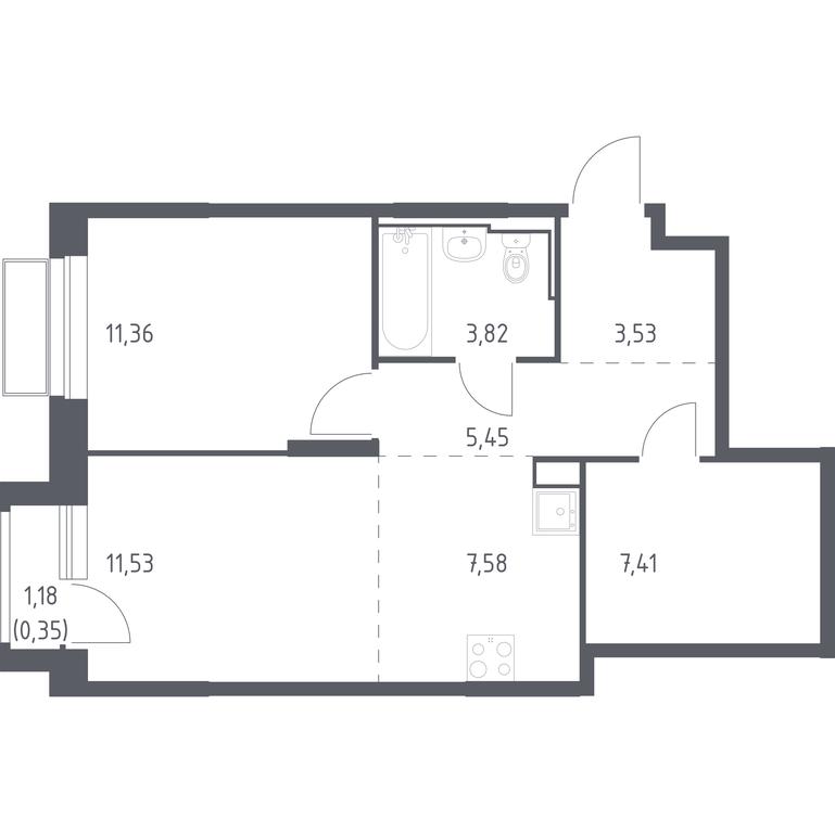 Apartment Sale, 51.03 sq. m. at Dolina Yauzy, Trudovaya Street, 23, Mytischi, Moscow Region, Russia #1 Apartment Sale, 51.03 sq. m. at Dolina Yauzy, Trudovaya Street, 23, Mytischi, Moscow Region, Russia #1