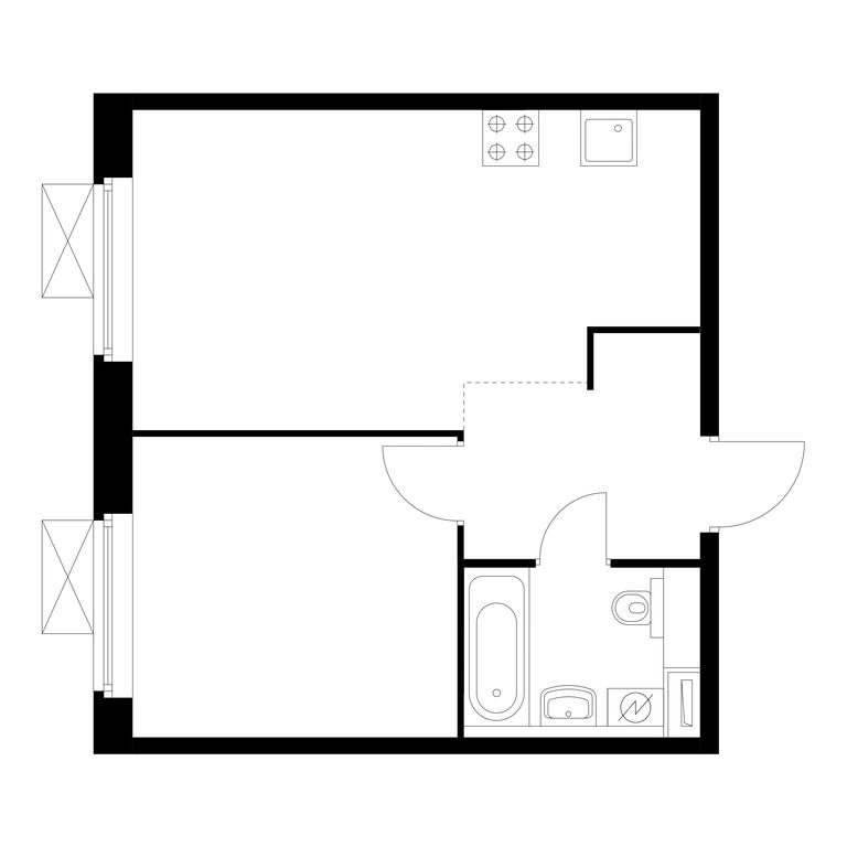 1-BD Apartment Sale, 38.9平方米 at Vostochnoe Butovo, Krymskaya Street, 13, rabochiy posyolok Bobrovo, Leninskiy City District, Moscow Region, Russia #1 1-BD Apartment Sale, 38.9平方米 at Vostochnoe Butovo, Krymskaya Street, 13, rabochiy posyolok Bobrovo, Leninskiy City District, Moscow Region, Russia #1