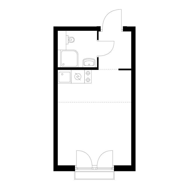 Apartment Sale, 20.2 sq. m. at Ilinskie Luga, Zapovednaya Street, 1, posyolok Ilyinskoye-Usovo, Krasnogorsk City District, Moscow Region, Russia #1