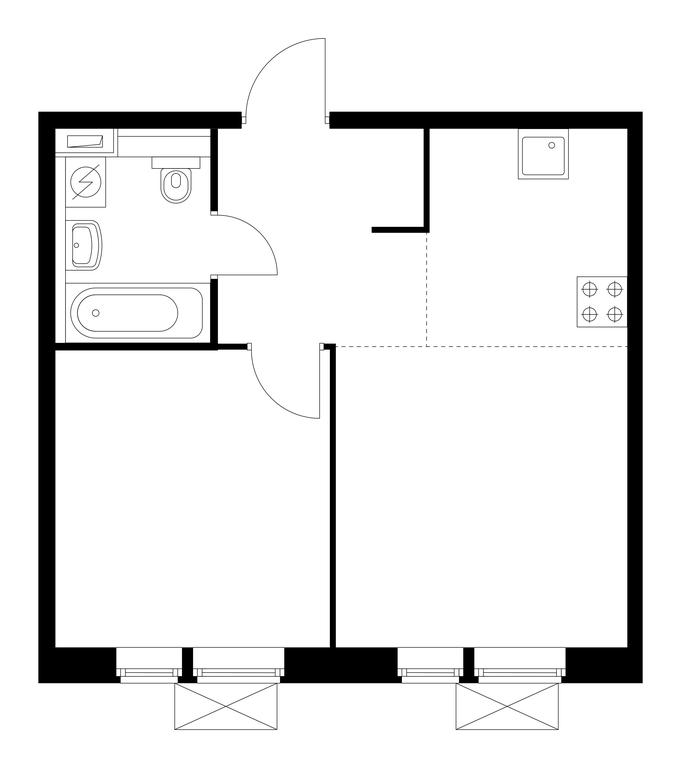 1-BD Apartment Sale, 38.9 sq. m. at Butovo Park 2, Butovo Park Residential Complex, Butovo Work Settlement, Leninskiy City District, Moscow Region, Russia #1 1-BD Apartment Sale, 38.9 sq. m. at Butovo Park 2, Butovo Park Residential Complex, Butovo Work Settlement, Leninskiy City District, Moscow Region, Russia #1