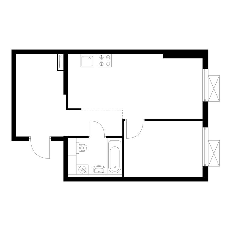1-BD Apartment Sale, 41.6平方米 at Liublinskiy Park, Lyublinskaya Street, 78к2, Moscow, Russia #1 1-BD Apartment Sale, 41.6平方米 at Liublinskiy Park, Lyublinskaya Street, 78к2, Moscow, Russia #1