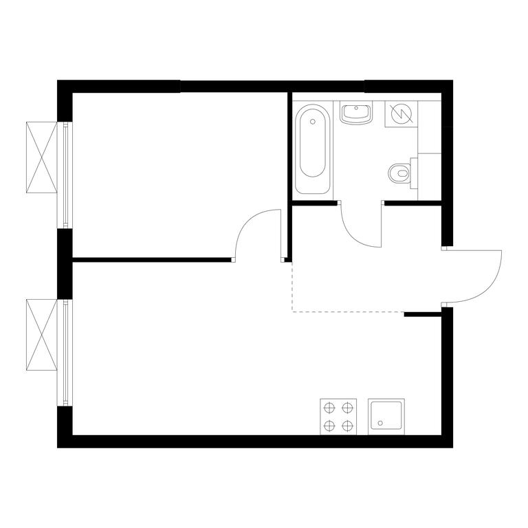 1-BD Apartment Sale, 34.1平方米 at Liublinskiy Park, Lyublinskaya Street, 78к2, Moscow, Russia #1 1-BD Apartment Sale, 34.1平方米 at Liublinskiy Park, Lyublinskaya Street, 78к2, Moscow, Russia #1