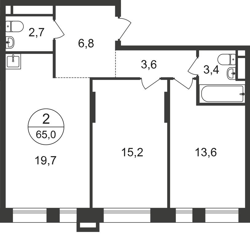 Продажа 2-комн. квартиры, 64,9 м² в ЖК «Первый Московский», улица Бианки, 1, Московский, Москва, Россия #1 Продажа 2-комн. квартиры, 64,9 м² в ЖК «Первый Московский», улица Бианки, 1, Московский, Москва, Россия #1