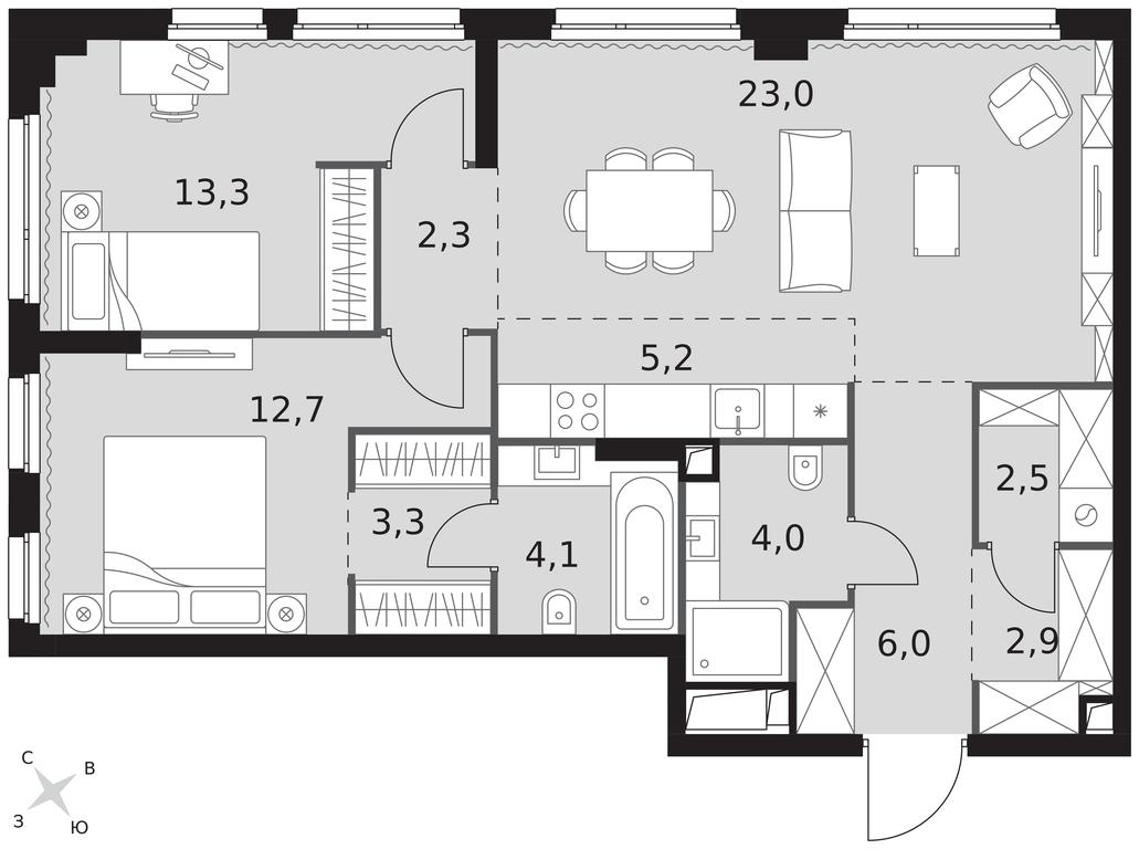 3-BD Apartment Sale, 79.3 sq. m. at Sydney City, Shenogina Street, 2, Moscow, Russia #1 3-BD Apartment Sale, 79.3 sq. m. at Sydney City, Shenogina Street, 2, Moscow, Russia #1