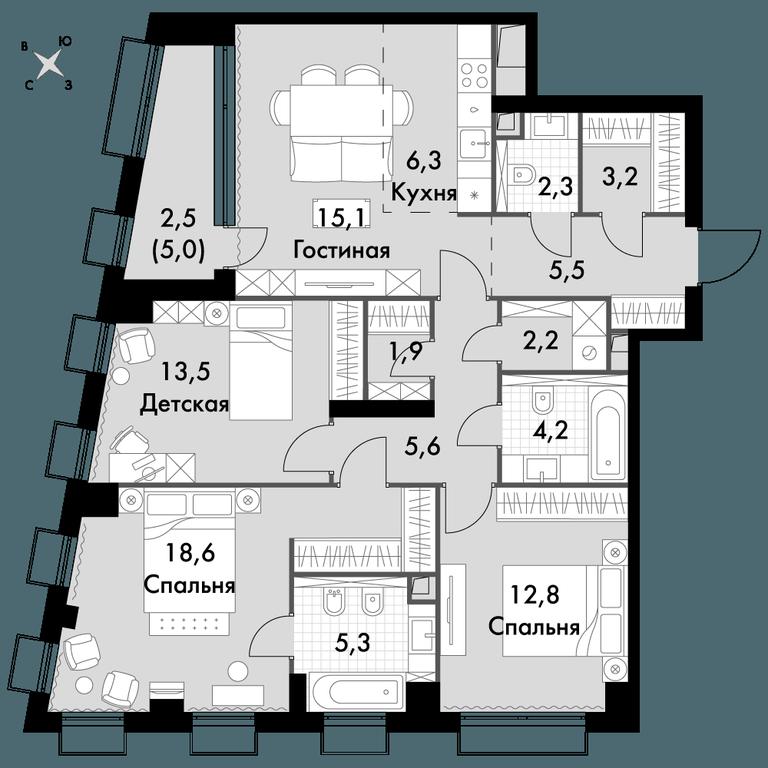 4-BD Apartment Sale, 99 sq. m. at Sydney City, Shenogina Street, 2, Moscow, Russia #1 4-BD Apartment Sale, 99 sq. m. at Sydney City, Shenogina Street, 2, Moscow, Russia #1