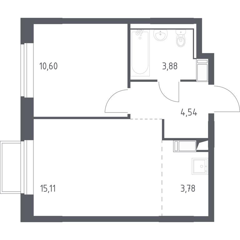 Apartment Sale, 37.6 sq. m. at Tomilino Park, 1-y kvartal, posyolok Zhilino-1, Lubertsy City District, Moscow Region, Russia #1 Apartment Sale, 37.6 sq. m. at Tomilino Park, 1-y kvartal, posyolok Zhilino-1, Lubertsy City District, Moscow Region, Russia #1