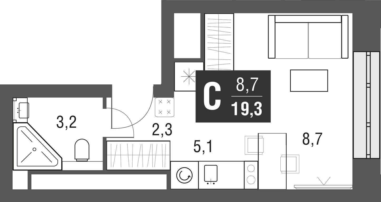 Apartment Sale, 19.3 sq. m. at Afi Tower, Serebryakova Drive, 11-13к1, Moscow, Russia #1 Apartment Sale, 19.3 sq. m. at Afi Tower, Serebryakova Drive, 11-13к1, Moscow, Russia #1