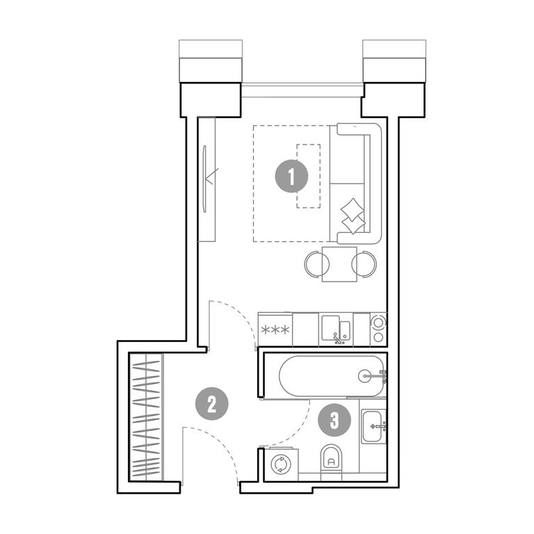 Apartment Sale, 23.9 sq. m. at Mirapolis, Mira Avenue, 222Ас9, Moscow, Russia #1