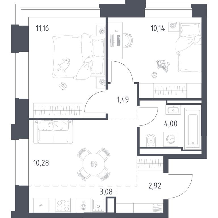 1-BD Apartment Sale, 43.07 sq. m. at Vereiskaya 41, Vereyskaya Street, 41, Moscow, Russia #2 1-BD Apartment Sale, 43.07 sq. m. at Vereiskaya 41, Vereyskaya Street, 41, Moscow, Russia #2