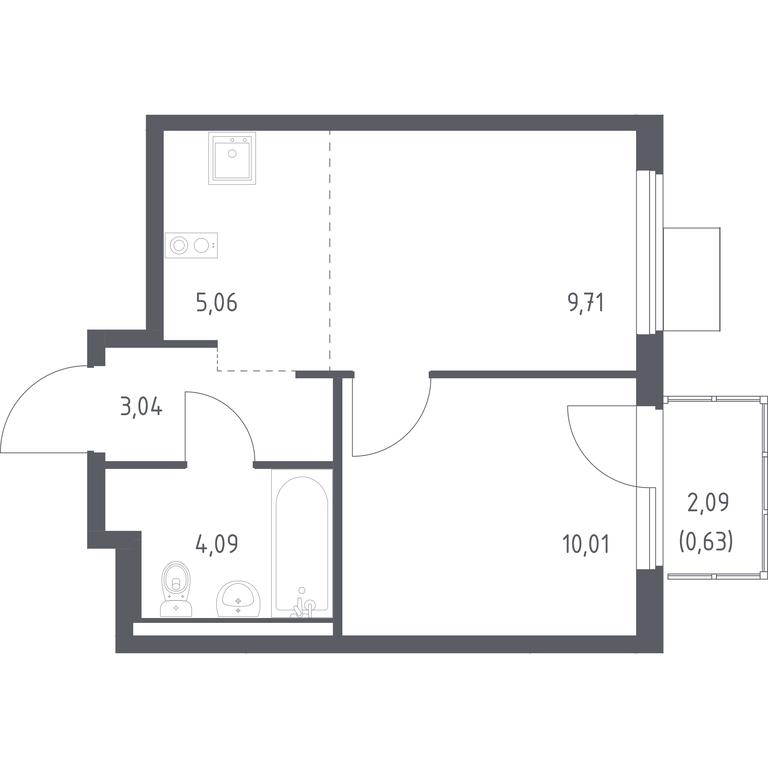 Apartment Sale, 32.54平方米 at Gorki Park, Shkolnaya ulitsa, 2, derevnya Korobovo, Leninskiy City District, Moscow Region, Russia #1 Apartment Sale, 32.54平方米 at Gorki Park, Shkolnaya ulitsa, 2, derevnya Korobovo, Leninskiy City District, Moscow Region, Russia #1