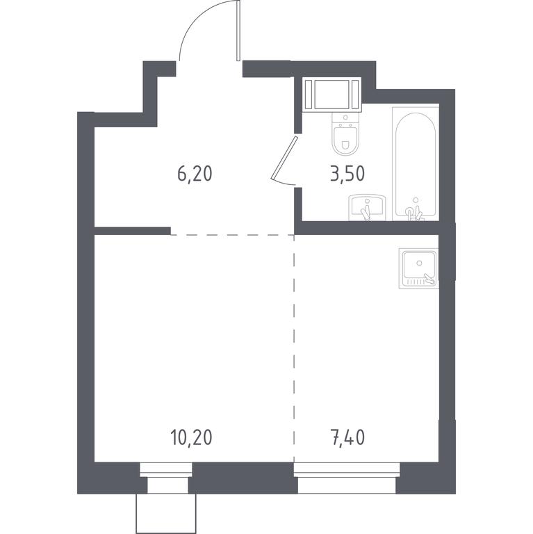 Apartment Sale, 27.4 sq. m. at Liubertsy, ulitsa Kamova, 5к1, Lyubertsy, Moscow Region, Russia #1 Apartment Sale, 27.4 sq. m. at Liubertsy, ulitsa Kamova, 5к1, Lyubertsy, Moscow Region, Russia #1