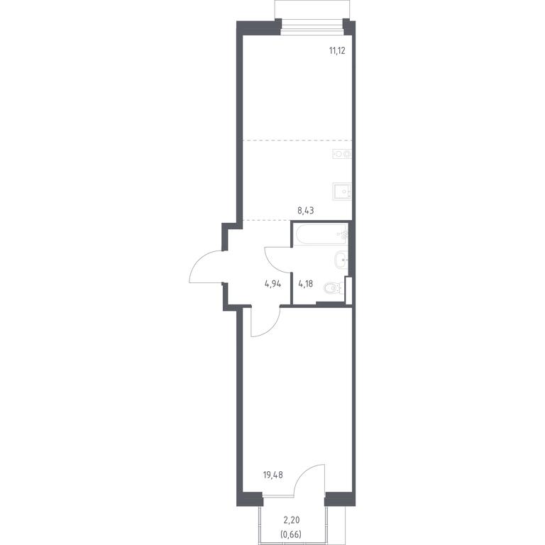 Apartment Sale, 48.81平方米 at Novoe Vnukovo, kvartal № 38, Kokoshkino Settlement, Moscow, Russia #1 Apartment Sale, 48.81平方米 at Novoe Vnukovo, kvartal № 38, Kokoshkino Settlement, Moscow, Russia #1