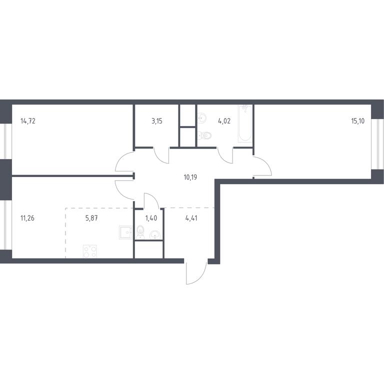 1-BD Apartment Sale, 70.12 sq. m. at Novograd Pavlino, Kosinskoye shosse, 2, Novoye Pavlino Microdistrict, Balashikha, Moscow Region, Russia #1 1-BD Apartment Sale, 70.12 sq. m. at Novograd Pavlino, Kosinskoye shosse, 2, Novoye Pavlino Microdistrict, Balashikha, Moscow Region, Russia #1