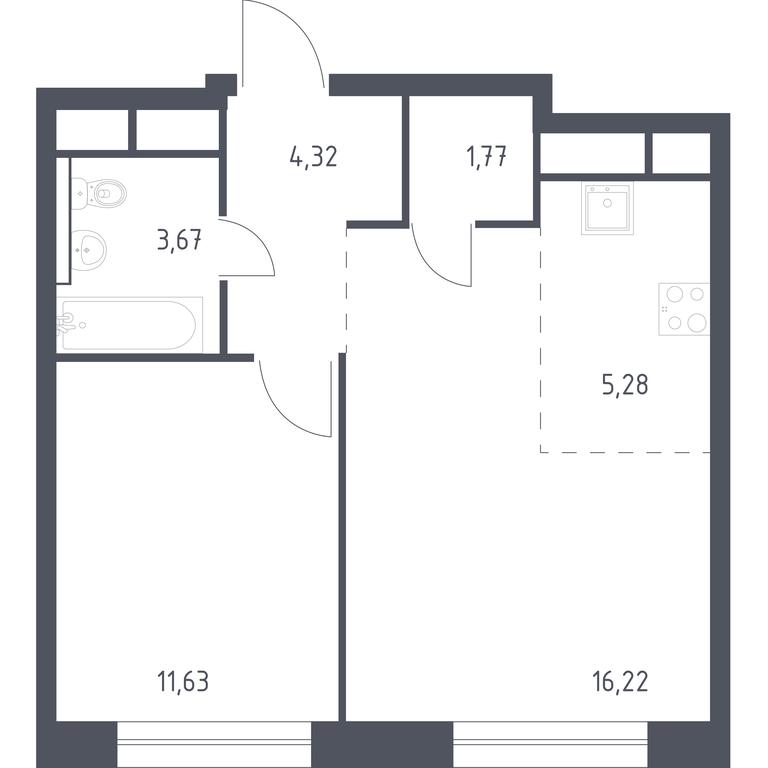 Apartment Sale, 42.89 sq. m. at Novograd Pavlino, Kosinskoye shosse, 2, Novoye Pavlino Microdistrict, Balashikha, Moscow Region, Russia #1 Apartment Sale, 42.89 sq. m. at Novograd Pavlino, Kosinskoye shosse, 2, Novoye Pavlino Microdistrict, Balashikha, Moscow Region, Russia #1