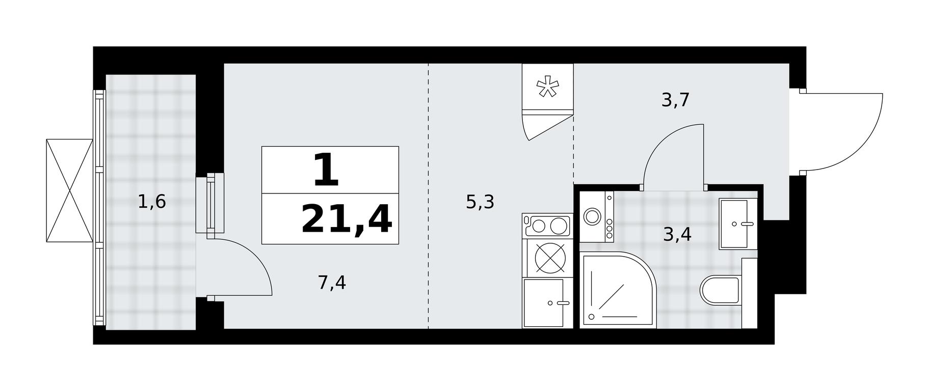 Apartment Sale, 21.4平方米 at Buninskie Kvartaly, Akademika Semyonova Street, 22, Moscow, Russia #1 Apartment Sale, 21.4平方米 at Buninskie Kvartaly, Akademika Semyonova Street, 22, Moscow, Russia #1