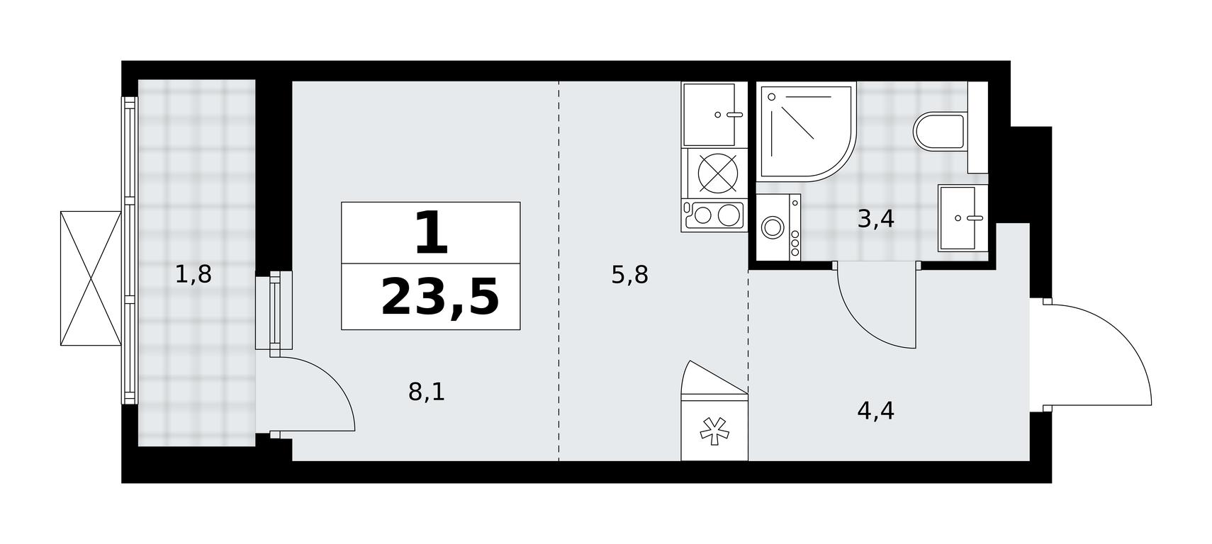 Apartment Sale, 23.5平方米 at Buninskie Kvartaly, Akademika Semyonova Street, 22, Moscow, Russia #1 Apartment Sale, 23.5平方米 at Buninskie Kvartaly, Akademika Semyonova Street, 22, Moscow, Russia #1