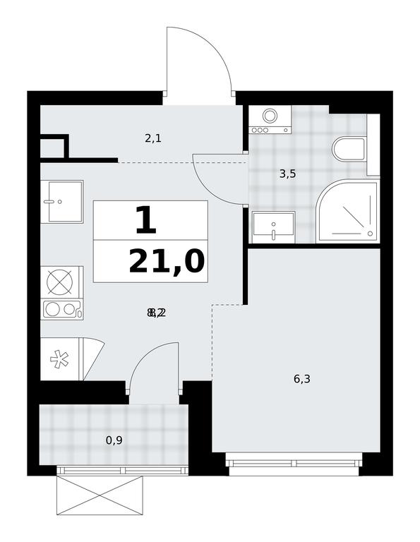 Apartment Sale, 21 sq. m. at Buninskie Kvartaly, Akademika Semyonova Street, 22, Moscow, Russia #1 Apartment Sale, 21 sq. m. at Buninskie Kvartaly, Akademika Semyonova Street, 22, Moscow, Russia #1