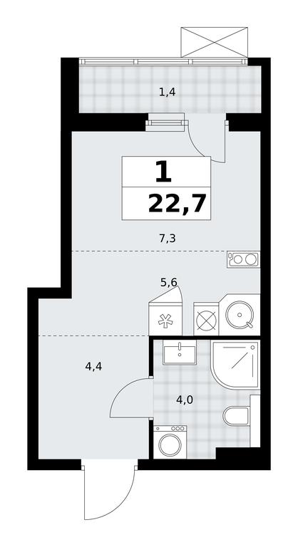 Apartment Sale, 22.7 sq. m. at Buninskie Kvartaly, Akademika Semyonova Street, 22, Moscow, Russia #2 Apartment Sale, 22.7 sq. m. at Buninskie Kvartaly, Akademika Semyonova Street, 22, Moscow, Russia #2
